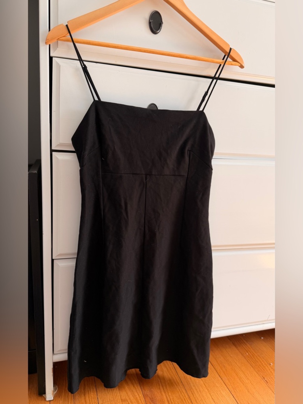 silence + noise Black Spaghetti-Strap Mini Dress